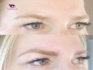 microblading before and after blonde
