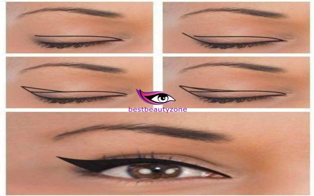 step by step eyeliner for downturned eyes